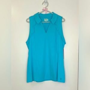 Lilly Pulitzer golf tennis shirt blouse blue new with tags